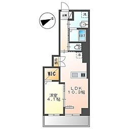 ベルク栄 4階1LDKの間取り