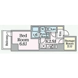 E-city大須 8階1Kの間取り