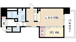 グランシャリオ栄 5階1LDKの間取り