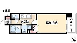 千種アヴァンギャルドプレイス 1Kの間取図画像