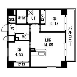 間取図画像 2LDK