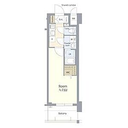 エスリード ザ・レガリア新栄ALTAIER 1Kの間取図画像