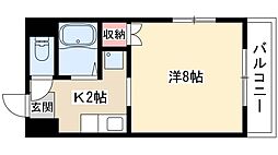 メゾンミレー 1Kの間取図画像