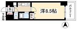 プレサンス名古屋駅前グランヴィル 1Kの間取図画像