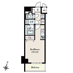 ノヴェル新栄 ワンルームの間取図画像