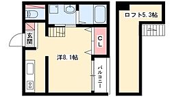 コンフォール大畑 ワンルームの間取図画像