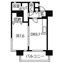 スタジオスクエア泉 1LDKの間取図画像