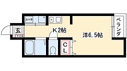 レオプレジオ 1Kの間取図画像
