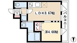 BRANCHE城西 1LDKの間取図画像