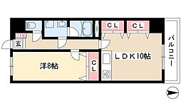 プログレスアサダ瓦町 1LDKの間取図画像