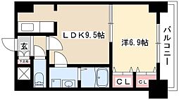 アンシャンテ車道 1LDKの間取図画像