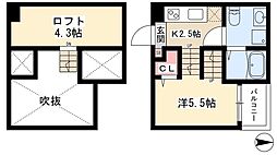 プランドールN ワンルームの間取図画像