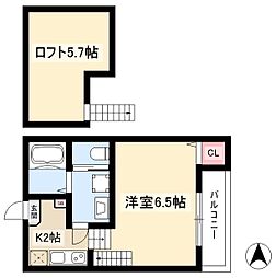 ハーモニーテラス長筬町4 1Kの間取図画像