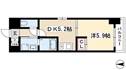 ベレーサ葵 1DKの間取図画像