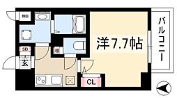 エスリード新栄テセラ 1Kの間取図画像