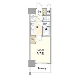 エスリード金山ル・グラン 1Kの間取図画像