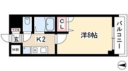 現代ハウス大須 1Kの間取図画像