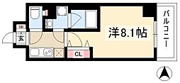 ディアレイシャス大須赤門通本町 1Kの間取図画像