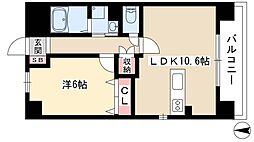 トパーズ 1LDKの間取図画像