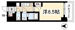 プレサンスTHE新栄 1Kの間取図画像