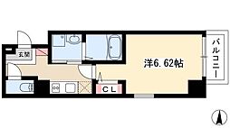 Z・R名駅 1Kの間取図画像