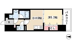 ジェネラーダ 1DKの間取図画像