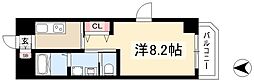 グランシャリオ波寄 1Kの間取図画像