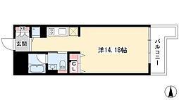 RESIDIA東桜2 ワンルームの間取図画像