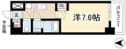 ディアレイシャス名古屋中村公園 1Kの間取図画像