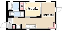 アパート 1LDKの間取図画像