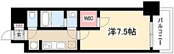 ディアレイシャス名古屋ステーション 1Kの間取図画像