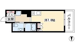 パークアクシス名駅南 ワンルームの間取図画像