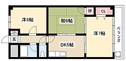 亀島サンダイマンション 3DKの間取図画像