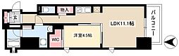 パークアクシス名古屋山王 1LDKの間取図画像