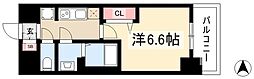 ディアレイシャス名古屋太閤通 1Kの間取図画像
