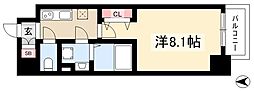 エスリード上前津ツヴァイテ 1Kの間取図画像