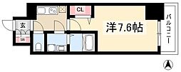 エスリード葵桜通り 1Kの間取図画像