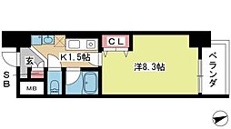 ヒルズ新栄2号館 1Kの間取図画像