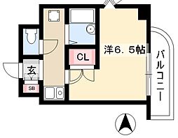 ハイム金山南 1Kの間取図画像