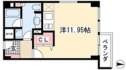 ミュプレ矢場町 ワンルームの間取図画像