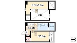 グランフルール ワンルームの間取図画像