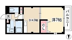 Y'sハイツ 1DKの間取図画像
