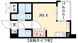 CITYSPIRENagoya-Osu ワンルームの間取図画像