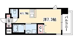 プレサンス鶴舞駅前ブリリアント ワンルームの間取図画像
