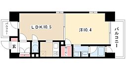 さくらHills名駅NORTH 1LDKの間取図画像