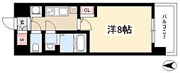 エスリード栄イーストスクエア 1Kの間取図画像