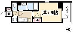 エスリード大須プレシア 1Kの間取図画像