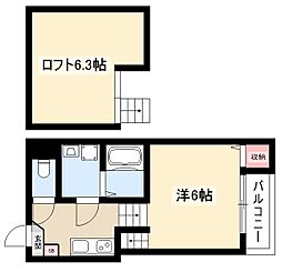 BLUEGARDEN 1Kの間取図画像