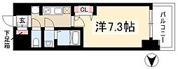 プレサンス栄フェル 1Kの間取図画像