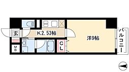 ラクラス浅間町 1Kの間取図画像